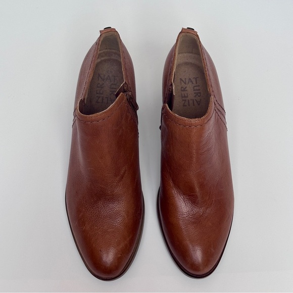 Naturalizer Zarie Bootie Saddle Tan Tumbled Leather Size 6.5 NWT - Picture 2 of 13